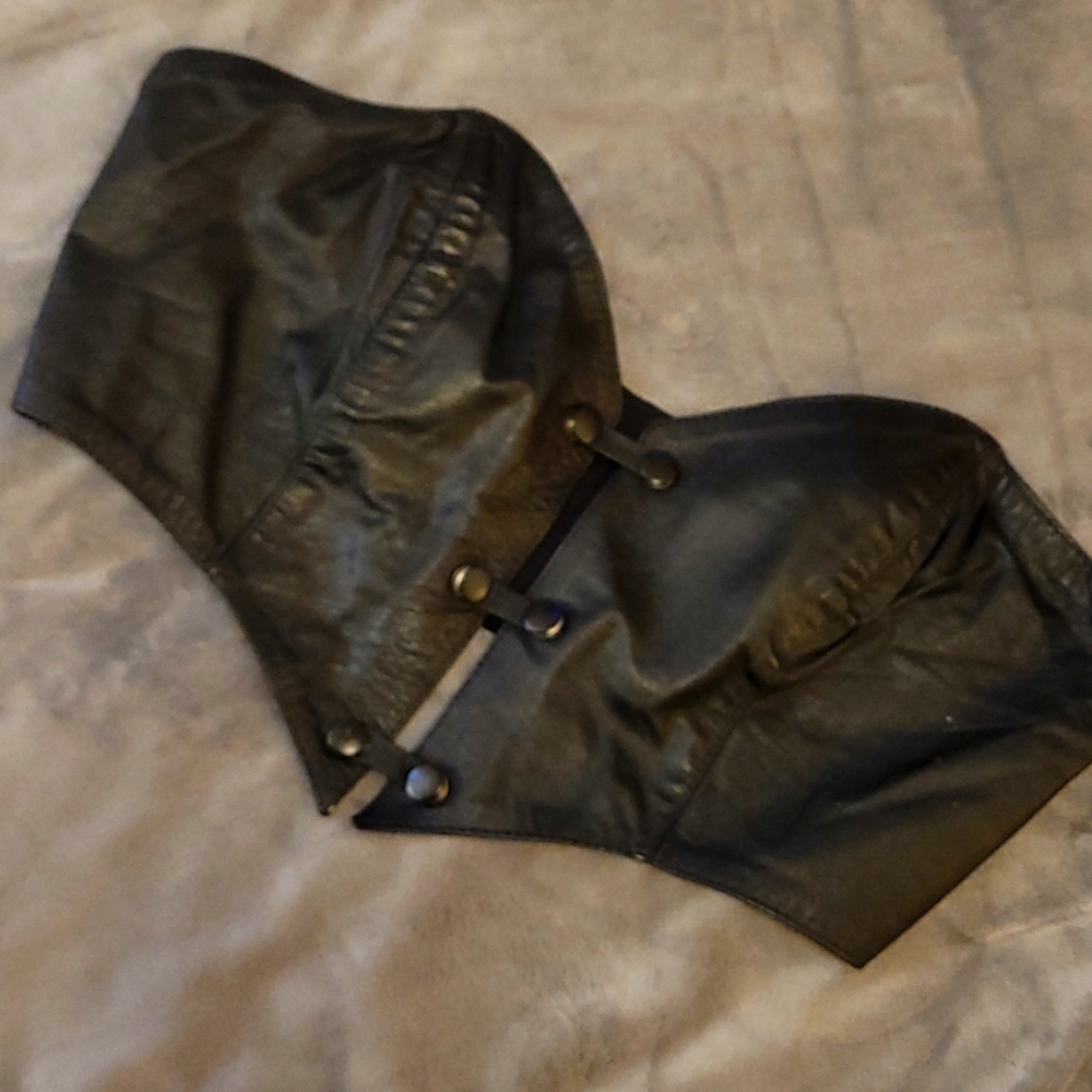 Vintage leather bustier